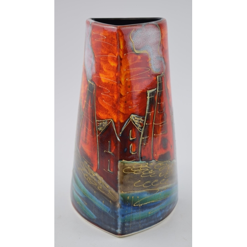 99 - Anita Harris Art Pottery vase, decorated with the Potteries Past design, 22cm tall.