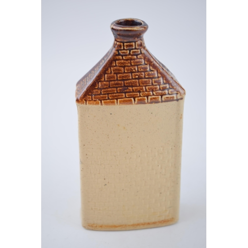 202 - Stoneware bottle in the form of house, chimney rises to form bottle neck. Inscribed E R to base. Hei... 