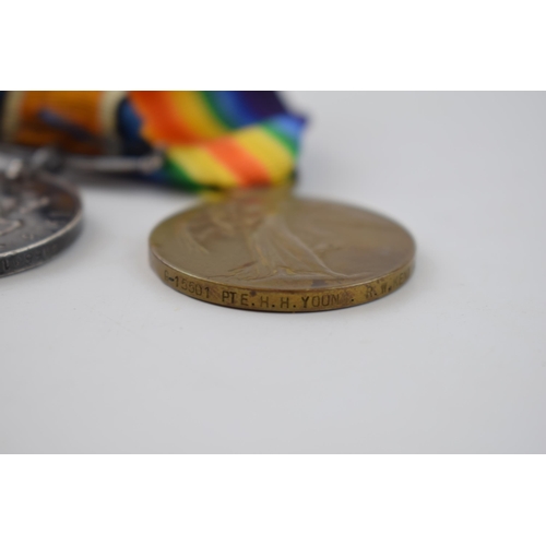 215 - World War One pair of medals to include silver 1914-1918 medal and 'The Great War for Civilisation' ... 