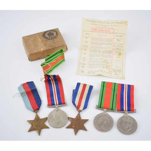 218 - A collection of World War Two medals to include The Defence Medal, the 1939-1945 medal, The France a... 