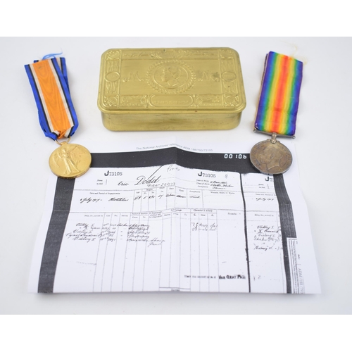 221 - A pair of World War One medals to include a 1914-1918 silver medal with Great War for Civilisation m... 