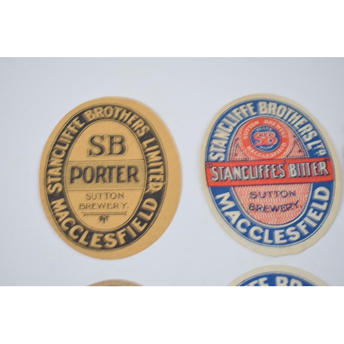 246 - A quantity of original beer labels for 'Stancliffe Brothers Ltd' Macclesfield to include 1 x Stancli... 