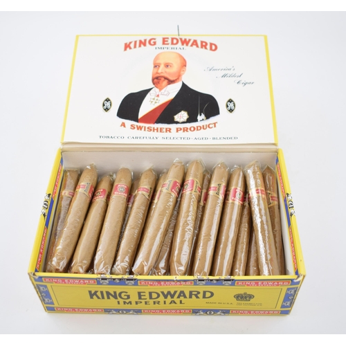 247 - Boxed King Edward Imperial cigars to include 37 cigars, all sealed in plastic wrappers.