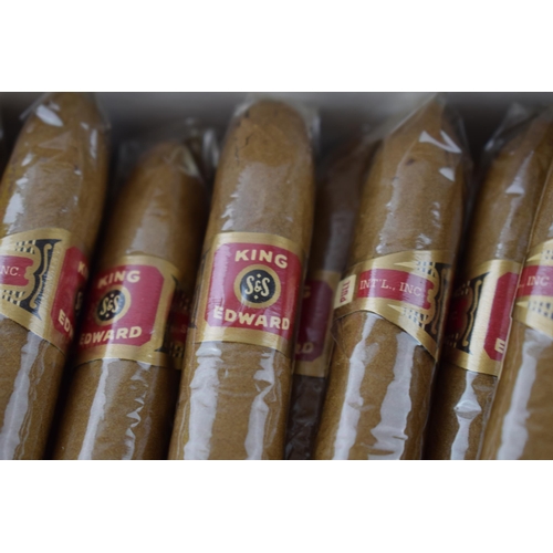 247 - Boxed King Edward Imperial cigars to include 37 cigars, all sealed in plastic wrappers.