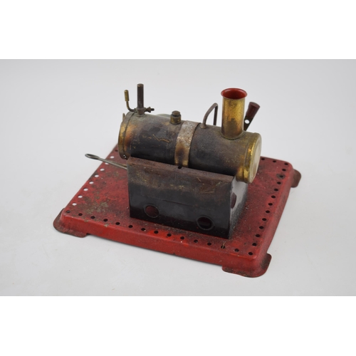 250 - Vintage Mamod steam engine with burner 21cm wide.