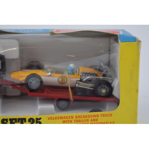 253 - A boxed Corgi Toys Gift Set 25, Volkswagen Breakdown Truck with Trailer and Cooper-Maserati F/1. Tra... 