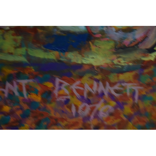 299 - Vincent Bennett (Plymouth 1910-1993), oil on board, 'Massacre' Signed 1970. 75 cm x 75 cm. (Not incl... 