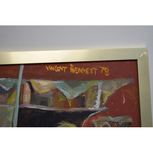 300 - Vincent Bennett (Plymouth 1910-1993), oil on board, 'Untitled' Signed 1978. 98 cm x 98 cm. ARR appli... 