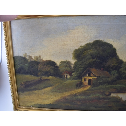 305 - A pair of paintings, oil on canvas, 19th century possibly preliminary sketches by Thomas Peploe Wood... 