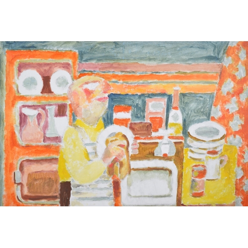 329 - Vincent Bennett (Plymouth 1910-1993), oil on canvas panel, 'Washing Up'. 45.7 cm x 60.9 cm. ARR appl... 