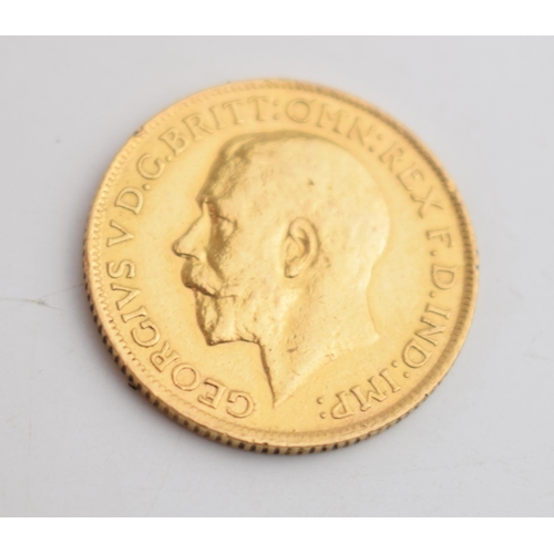 346 - 22ct gold full sovereign 1913.