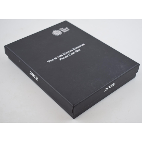 355 - Royal Mint The 2012 United Kingdom Proof Coin Set, boxed with certificate, in cardboard sleeve.