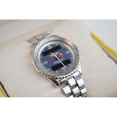 359 - A gentleman's Breitling Chronospace Red Arrows A56012 wristwatch, stainless steel  case and bracelet... 