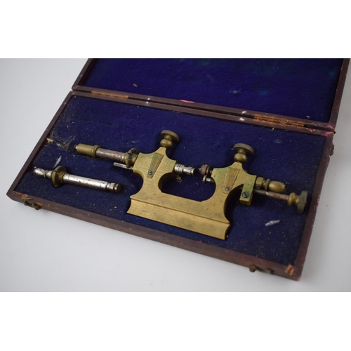 367 - Boxed 19th century watchmakers tools by Jacot 'Tour a Pivoter' for adjusting pivot. (2)