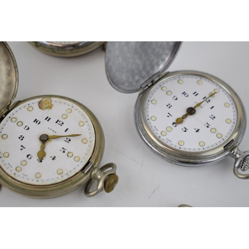 371 - 7 Braille pocket watches with Cyma movements. Case diameter approx 45mm. (7)