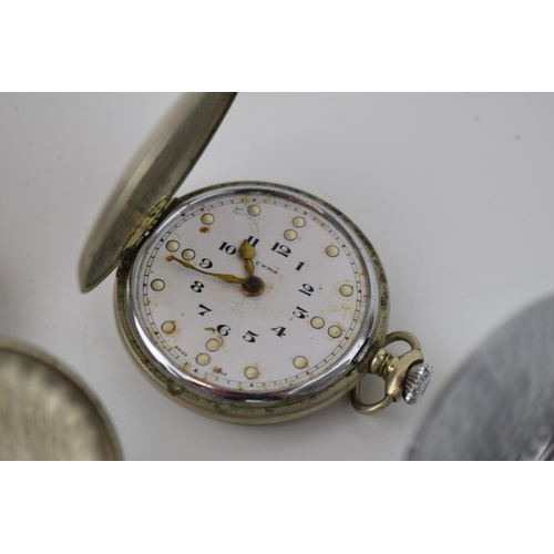 371 - 7 Braille pocket watches with Cyma movements. Case diameter approx 45mm. (7)