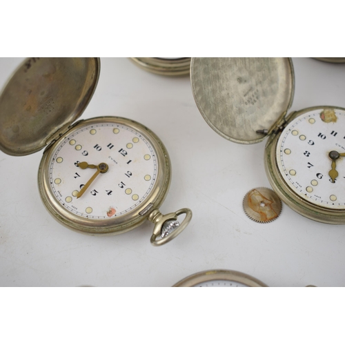 371 - 7 Braille pocket watches with Cyma movements. Case diameter approx 45mm. (7)