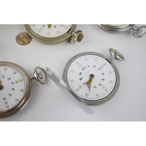 371 - 7 Braille pocket watches with Cyma movements. Case diameter approx 45mm. (7)