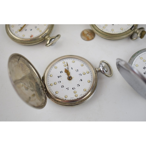 371 - 7 Braille pocket watches with Cyma movements. Case diameter approx 45mm. (7)