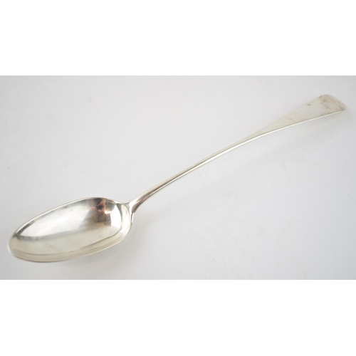 439 - Silver basting spoon, Edinburgh 1784, Archibald Ochiltree, 98.0 grams, 31.5cm long.