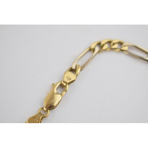 506 - An 18ct yellow gold figaro chain marked .750 Length approx 19cm. Weight 30 grams. 18.5