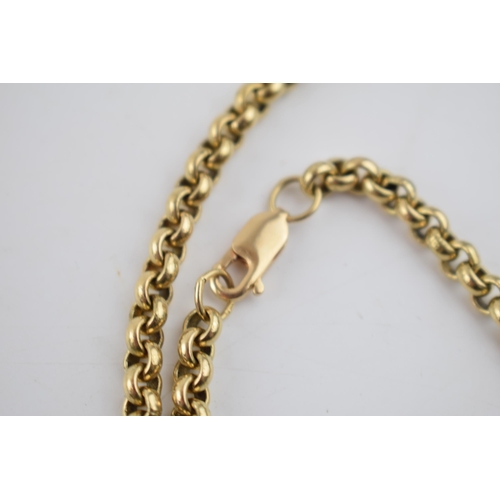 520 - 9ct gold belcher-style necklace / chain, 50.0 grams, 58cm long end to end.