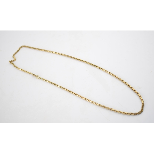 530 - 9ct gold necklace / chain, working clasp, 51.5cm long, 16.3 grams.