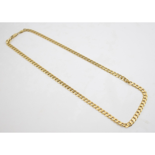 532 - 9ct gold curb link chain, 55cm long, 24.7 grams.