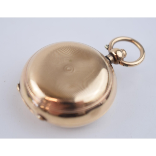 590 - Gold 9ct hallmarked FULL sovereign case. Gross weight 17.2g.  Engine turned decorated case with some... 