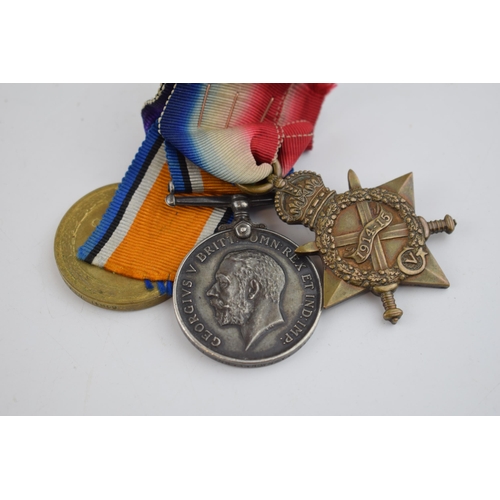 217C - A trio of World War medals to include 1914-1915 star, 1914-18 silver medal and the Great War medal, ... 