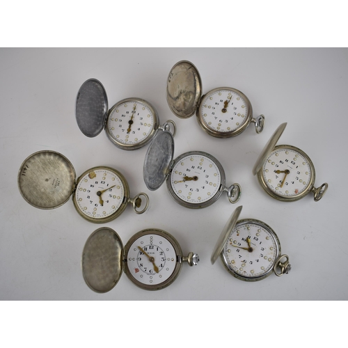 371 - 7 Braille pocket watches with Cyma movements. Case diameter approx 45mm. (7)