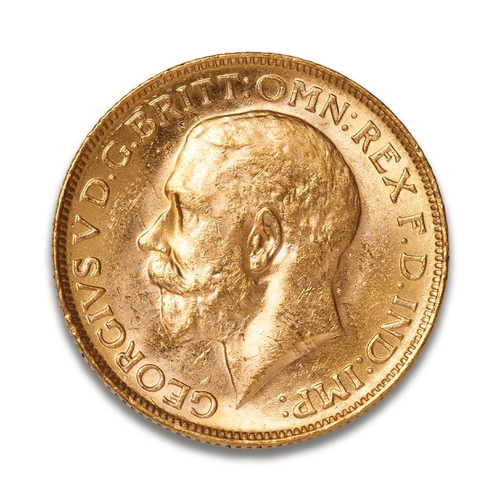 106 - FULL Sovereign gold coin 1918 George V, Mint mark M for Melbourne