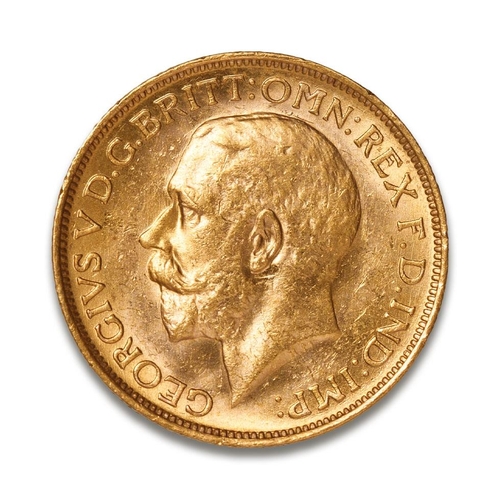 107 - FULL Sovereign gold coin 1918 George V, Mint mark S for Sydney.