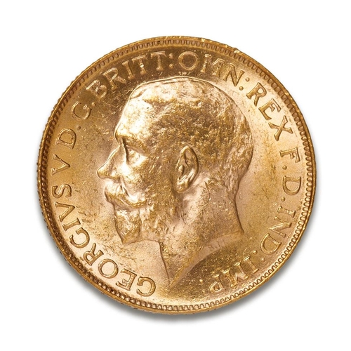 128 - FULL Sovereign gold coin 1925 George V, Mint mark SA for South Africa