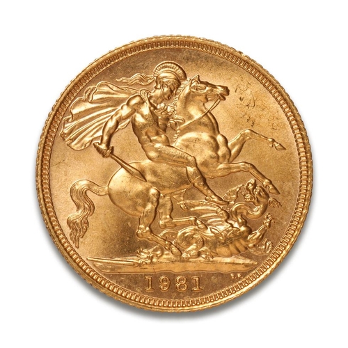 130 - FULL gold sovereign coin 1981