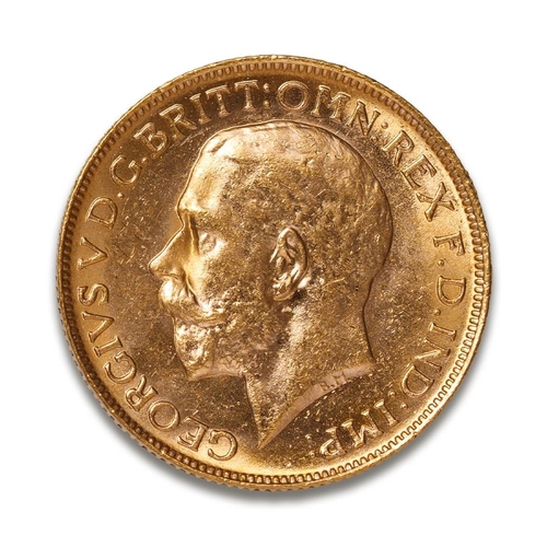 139 - FULL Sovereign gold coin 1918 George V, Mint mark P for Perth