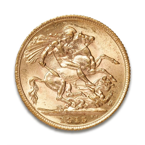 147 - Full sovereign gold coin 1915.