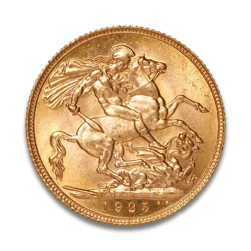 65 - FULL sovereign gold coin, George V, 1925.