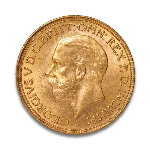 66 - FULL sovereign gold coin, George V, 1932.  Mint mark SA for South Africa.