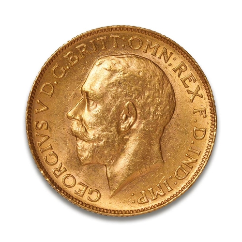 67 - FULL sovereign gold coin, George V, 1911.  Mint mark C for Canada.