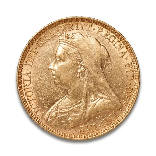 69 - FULL gold sovereign coin 1893, Queen Victoria old head.