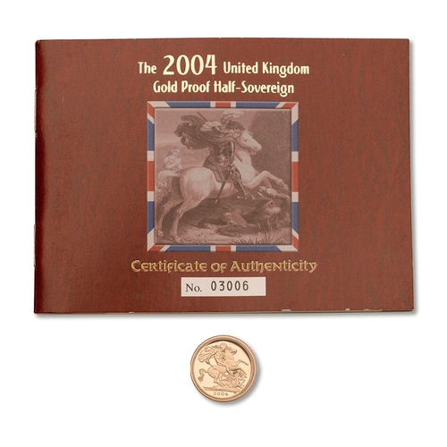 71 - HALF Sovereign gold coin 2004, with numbered certificate.