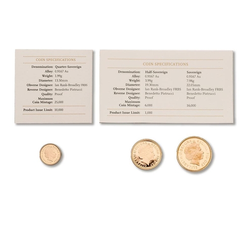 77 - Full sovereign & half sovereign 2009 gold proof coin pair with numbered certificate, together with 2... 