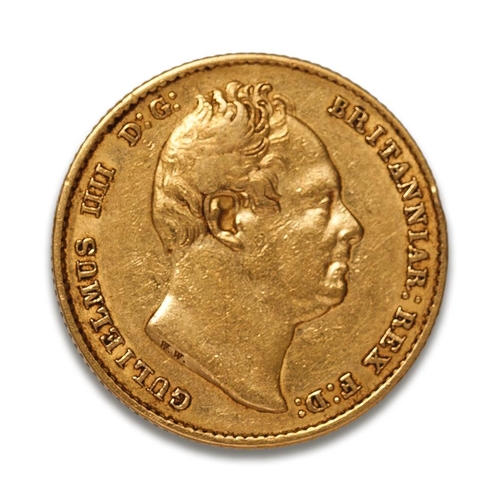 93 - FULL gold shield back sovereign coin 1832, William IIII.