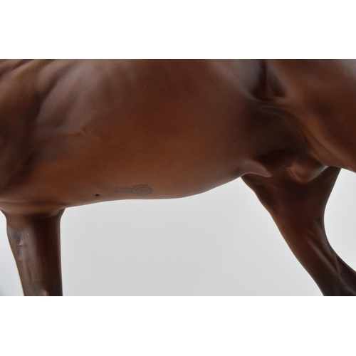 133 - Beswick connoisseur model of Troy, mounted onto wooden base, Royal Doulton backstamp.