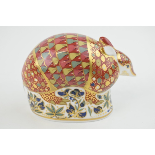 31 - Royal Crown Derby paperweight in the form of an Armadillo, second quality.