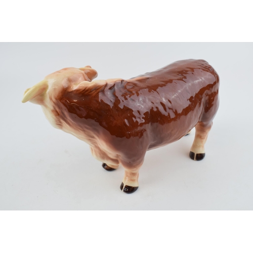 38 - Melba Ware model of a Hereford bull, butchers advertising model, 27cm wide.