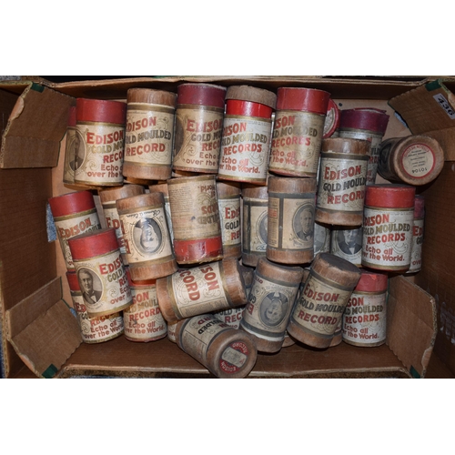 436 - A large quantity of Edison Records in original tubes. Examples also included by Russell Hunting Reco... 