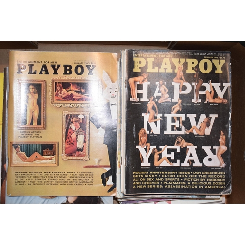 592 - A collection of Playboy Magazines. 48 editions in sequential runs from 1967, 1968, 1969 and 1976. (4... 