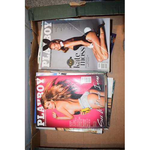 595 - A collection of Playboy Magazines. Approx 50 editions dating from the 2000s.